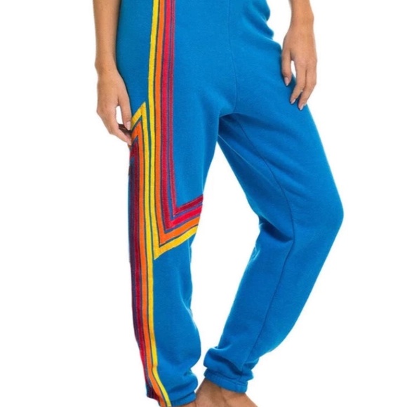 Aviator Nation Blaze 4 Sweatpants in Ocean - Picture 5 of 5